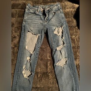 Ripped American Low Rise Jeans